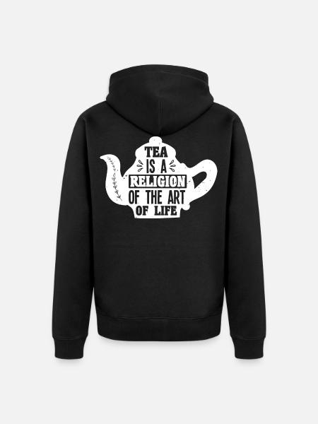 Tea Religion - Unisex Premium Organic Zip Hoodie - black