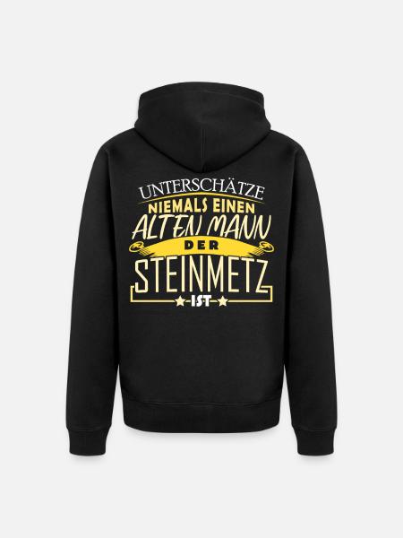 Steinmetz Bildhauer - Unisex Premium Bio Zip Hoodie - Schwarz
