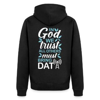 Programmer Gift Idea - Unisex Premium Organic Zip Hoodie - black - Back - Nico (187cm)