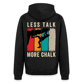 Rock Climbing Climber Less Talk - Veste à capuche bio Premium Unisexe - noir - Dos - Nico (187cm)