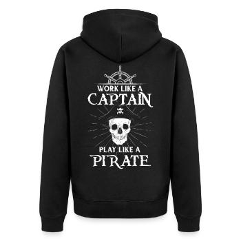 Pirate Cadeau Pirate Pirate Navire pirate Corsaire - Veste à capuche bio Premium Unisexe - noir - Dos - Nico (187cm)