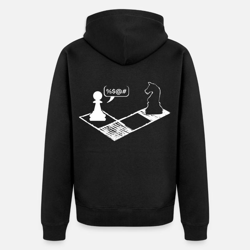 Bauer Schimpfen - Unisex Premium Bio Zip Hoodie - Schwarz