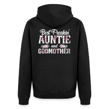 Best Freakin' Auntie And Godmother - Veste à capuche bio Premium Unisexe - noir - Dos - Nico (187cm)