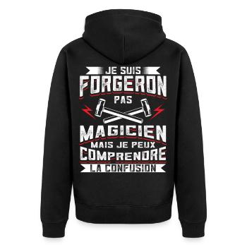 Forgeron Forger - Veste à capuche bio Premium Unisexe - noir - Dos - Nico (187cm)