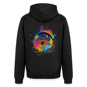 Gleitschirm Gleitschirm - Unisex Premium Bio Zip Hoodie - Schwarz - Hinten - Nico (187cm)