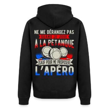 Petanque Pétanque - Veste à capuche bio Premium Unisexe - noir - Dos - Nico (187cm)