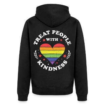 LGBT - Veste à capuche bio Premium Unisexe - noir - Dos - Nico (187cm)
