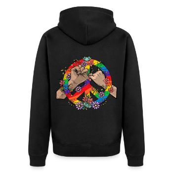 LGBT - Veste à capuche bio Premium Unisexe - noir - Dos - Nico (187cm)