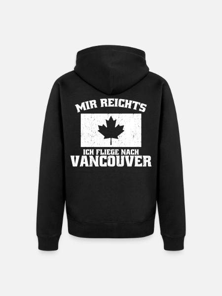 Vancouver Mir Rich Canada - Unisex Premium Organic Zip Hoodie - black