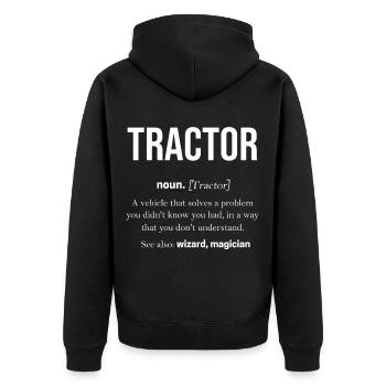 Tracteur - Veste à capuche bio Premium Unisexe - noir - Dos - Nico (187cm)