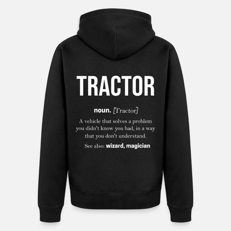 Traktor - Unisex Premium Bio Zip Hoodie - Schwarz