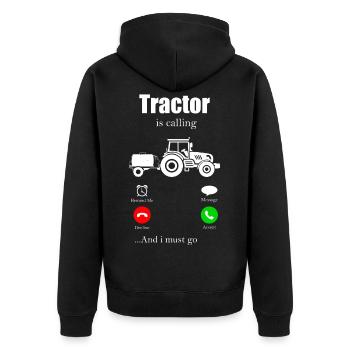 Tracteur - Veste à capuche bio Premium Unisexe - noir - Dos - Nico (187cm)