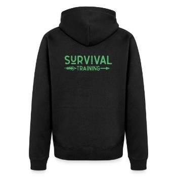 SURVIE SURVIE Nature Survie - Veste à capuche bio Premium Unisexe - noir - Dos - Nico (187cm)