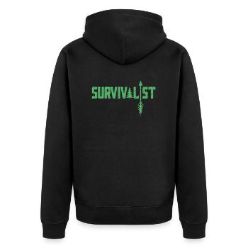 Survivant survivant Survival Survie Nature - Veste à capuche bio Premium Unisexe - noir - Dos - Nico (187cm)