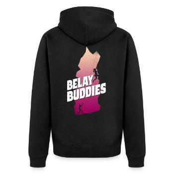Rock Climbing Climber Belay - Veste à capuche bio Premium Unisexe - noir - Dos - Nico (187cm)