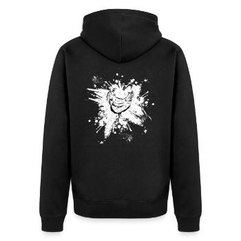 Huhn Hühner Küken Hühnerstall Hühnern Landwirt - Unisex Premium Bio Zip Hoodie - Schwarz - Hinten - Nico (187cm)