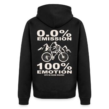 Bicycle Cyclists Mountain bike Cycling - Unisex Premium Organic Zip Hoodie - black - Back - Nico (187cm)