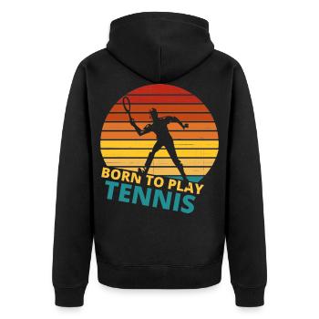 tennis / Tennis / Tennis / Tennis / Tennis jouer - Veste à capuche bio Premium Unisexe - noir - Dos - Nico (187cm)