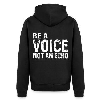 Motivation - Veste à capuche bio Premium Unisexe - noir - Dos - Nico (187cm)