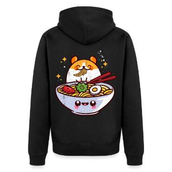 Ramen Japon Anime Nouilles Cadeau Otaku Manga - Veste à capuche bio Premium Unisexe - noir - Dos - Nico (187cm)