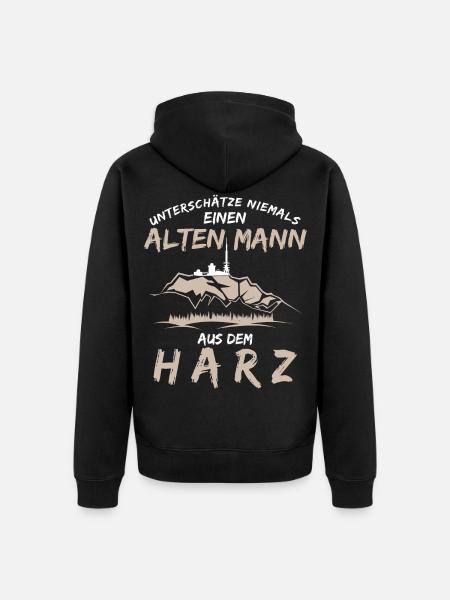 Harz Harzer Brocken - Unisex Premium Bio Zip Hoodie - Schwarz