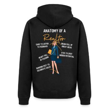 Anatomy Of A Realtor Cute - Veste à capuche bio Premium Unisexe - noir - Dos - Nico (187cm)