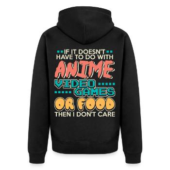 Otaku Anime Otaku anime hoodies - Veste à capuche bio Premium Unisexe - noir - Dos - Nico (187cm)