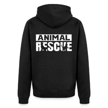 Sauvetage animaux Animaux Sauveteurs - Veste à capuche bio Premium Unisexe - noir - Dos - Nico (187cm)