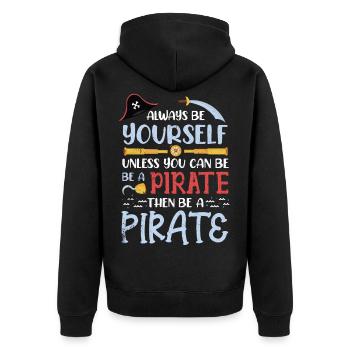 Pirat - Veste à capuche bio Premium Unisexe - noir - Dos - Nico (187cm)