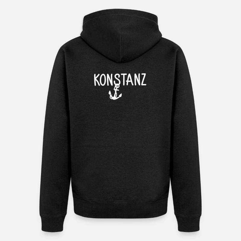 Konstanz - Unisex Premium Bio Zip Hoodie - Schwarz