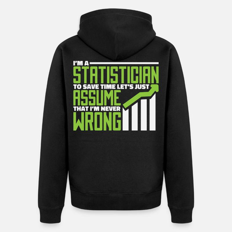 Statisticiens - Veste à capuche bio Premium Unisexe - noir