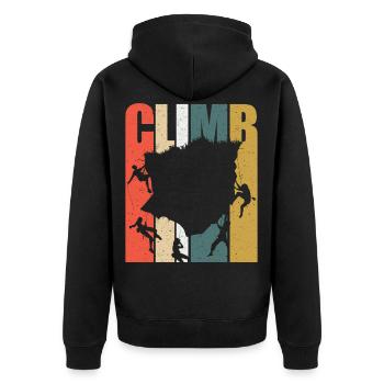 Rock Climbing Climber Climb - Veste à capuche bio Premium Unisexe - noir - Dos - Nico (187cm)