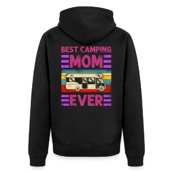 Best Camping Mom Ever Motorhome - Unisex Premium Bio Zip Hoodie - Schwarz - Hinten - Nico (187cm)