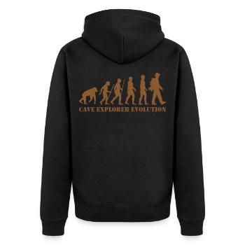 cave explorer evolution grotte spéléologue affe - Veste à capuche bio Premium Unisexe - noir - Dos - Nico (187cm)
