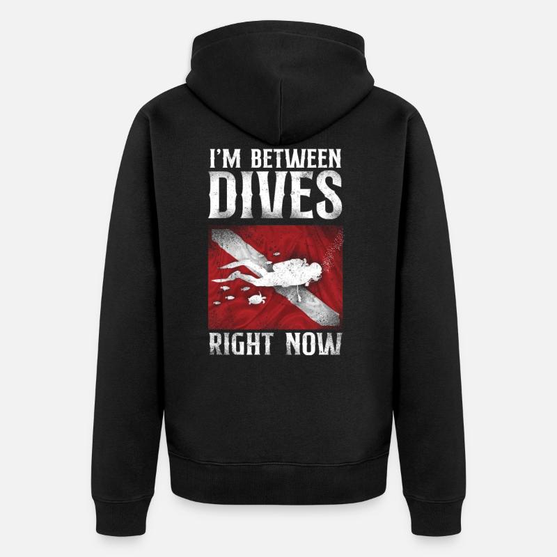 Scuba Diving Diver Down I’M - Veste à capuche bio Premium Unisexe - noir