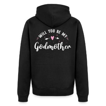 Will You Be My Godmother ? - Veste à capuche bio Premium Unisexe - noir - Dos - Nico (187cm)