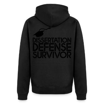 Thèse Defense Survivor 3 - Veste à capuche bio Premium Unisexe - noir - Dos - Nico (187cm)