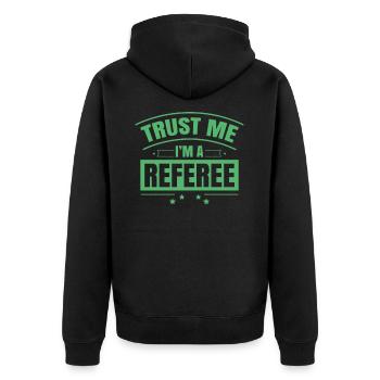 Trust me I am an arbitrator arbitrator - Unisex Premium Organic Zip Hoodie - black - Back - Nico (187cm)
