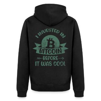 Bitcoin - Veste à capuche bio Premium Unisexe - noir - Dos - Nico (187cm)