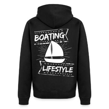 Boot Regatta . Bateau à moteur yacht à moteur . Yacht Voile - Veste à capuche bio Premium Unisexe - noir - Dos - Nico (187cm)