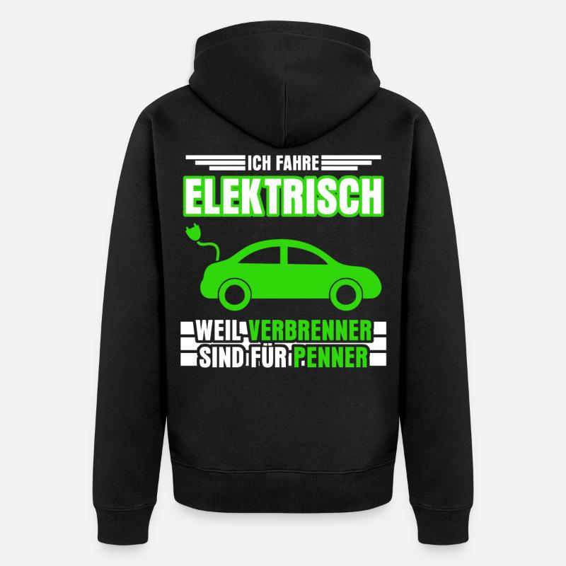Elektroauto E-Mobilität E-Auto EAuto - Unisex Premium Bio Zip Hoodie - Schwarz