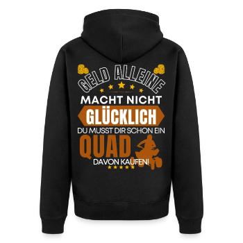 Lustiger Quad Fahrer Spruch - Quad Biker Spruch - Unisex Premium Bio Zip Hoodie - Schwarz - Hinten - Nico (187cm)