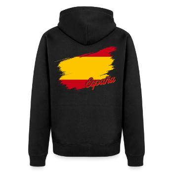 Espana Vintage Flag - Veste à capuche bio Premium Unisexe - noir - Dos - Nico (187cm)