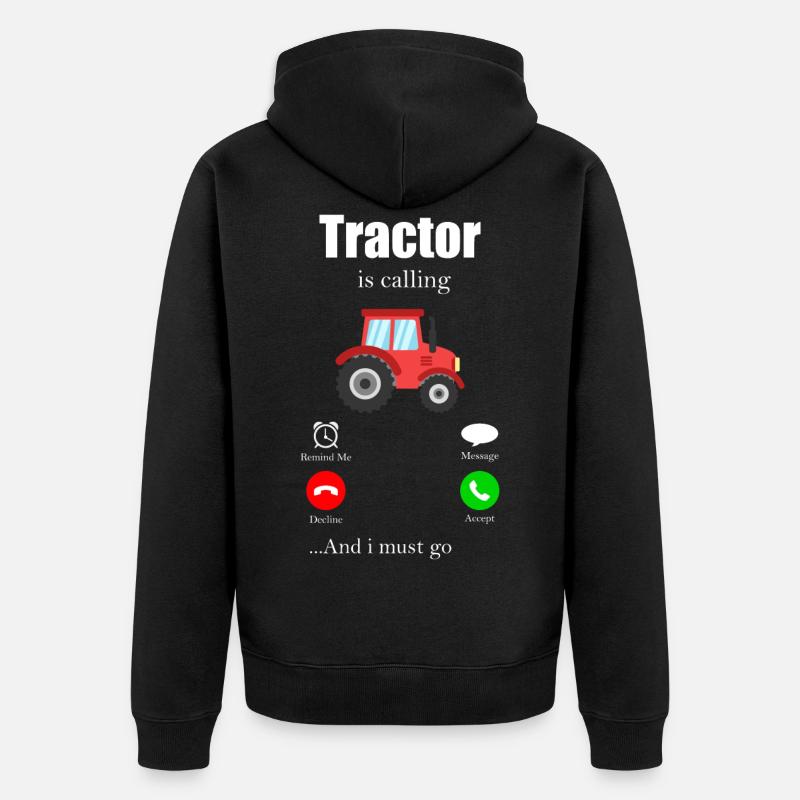 Traktor - Unisex Premium Bio Zip Hoodie - Schwarz