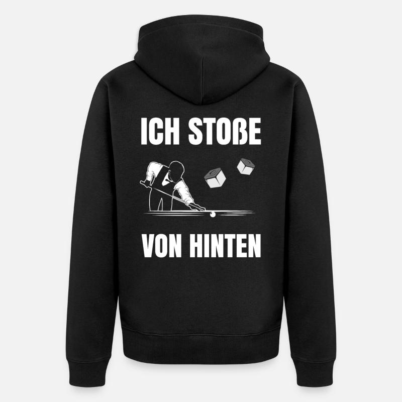 Billard - Unisex Premium Bio Zip Hoodie - Schwarz