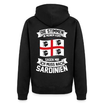 Vacances Sardaigne Italie Sardegna Cadeau - Veste à capuche bio Premium Unisexe - noir - Dos - Nico (187cm)