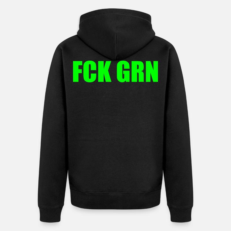 Fck grn - Veste à capuche bio Premium Unisexe - noir