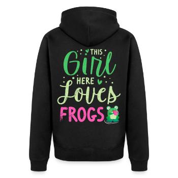 Grenouille - Veste à capuche bio Premium Unisexe - noir - Dos - Nico (187cm)