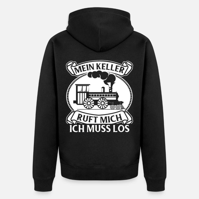 Modelleisenbahn Lokführer Bahnhof Modellbau S-Bahn - Veste à capuche bio Premium Unisexe - noir