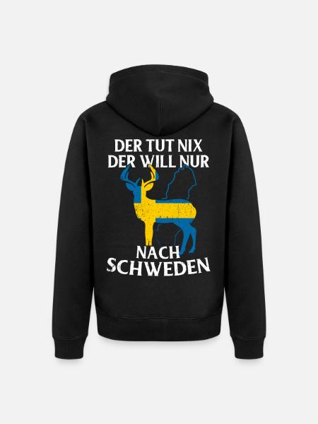 Schweden - Unisex Premium Bio Zip Hoodie - Schwarz